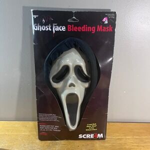 Fun World Ghost Face Bleeding Mask Adult OS White NIB Scream 4 Vtg 2010